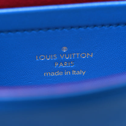 Louis Vuitton Lambskin Embossed Monogram Vuittamins Pochette Coussin Blue Red 7 of 13