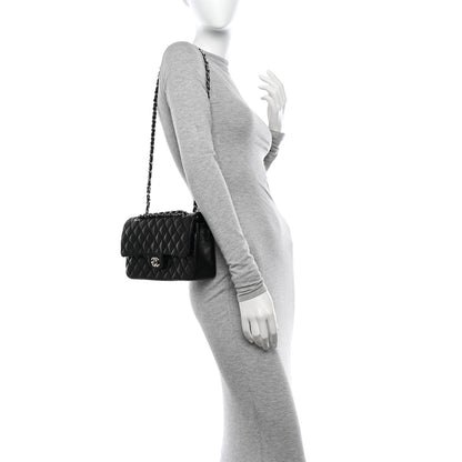 Chanel Lambskin Quilted Medium Double Flap Black 2 of 11