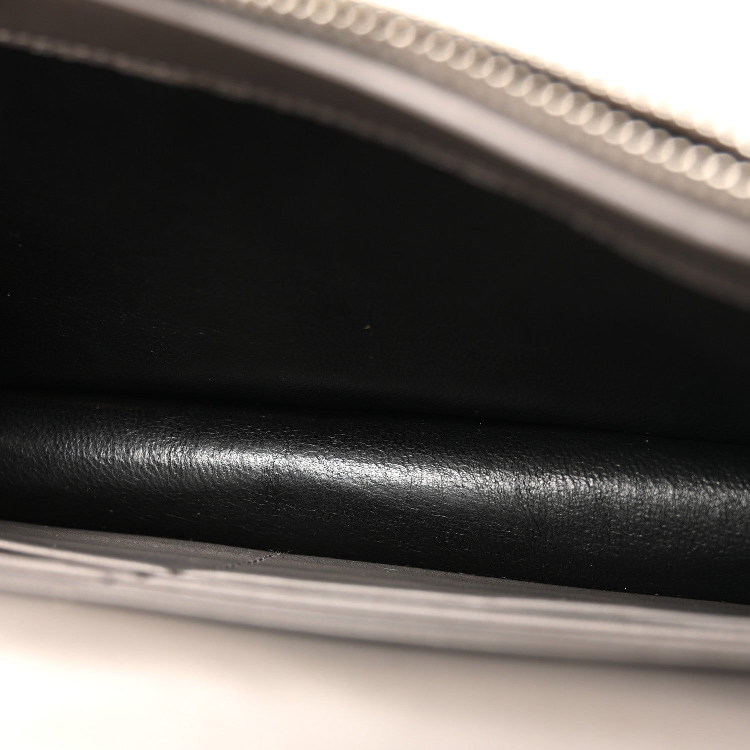 Saint Laurent Calfskin Crocodile Embossed Kate Monogram Tassel Chain Wallet Fog 5 of 9