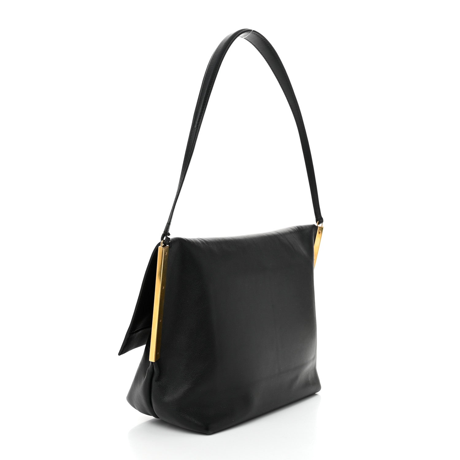 Celine Smooth Calfskin Flap Clasp Bag Black 3 of 10