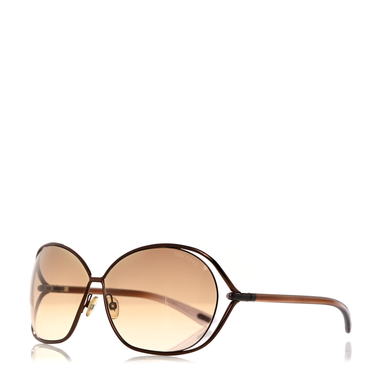 Tom Ford Carla Soft Square Sunglasses TF157 Dark Brown 1 of 9