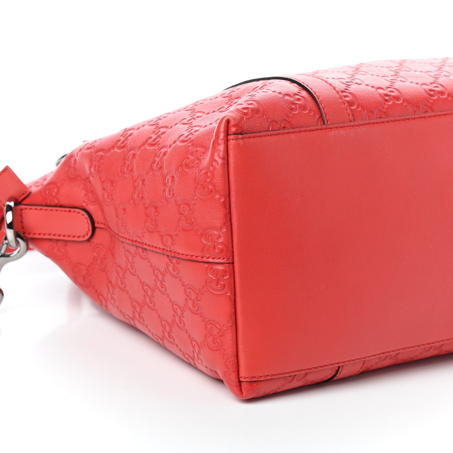 Guccissima Medium GG Charm Dome Satchel Red