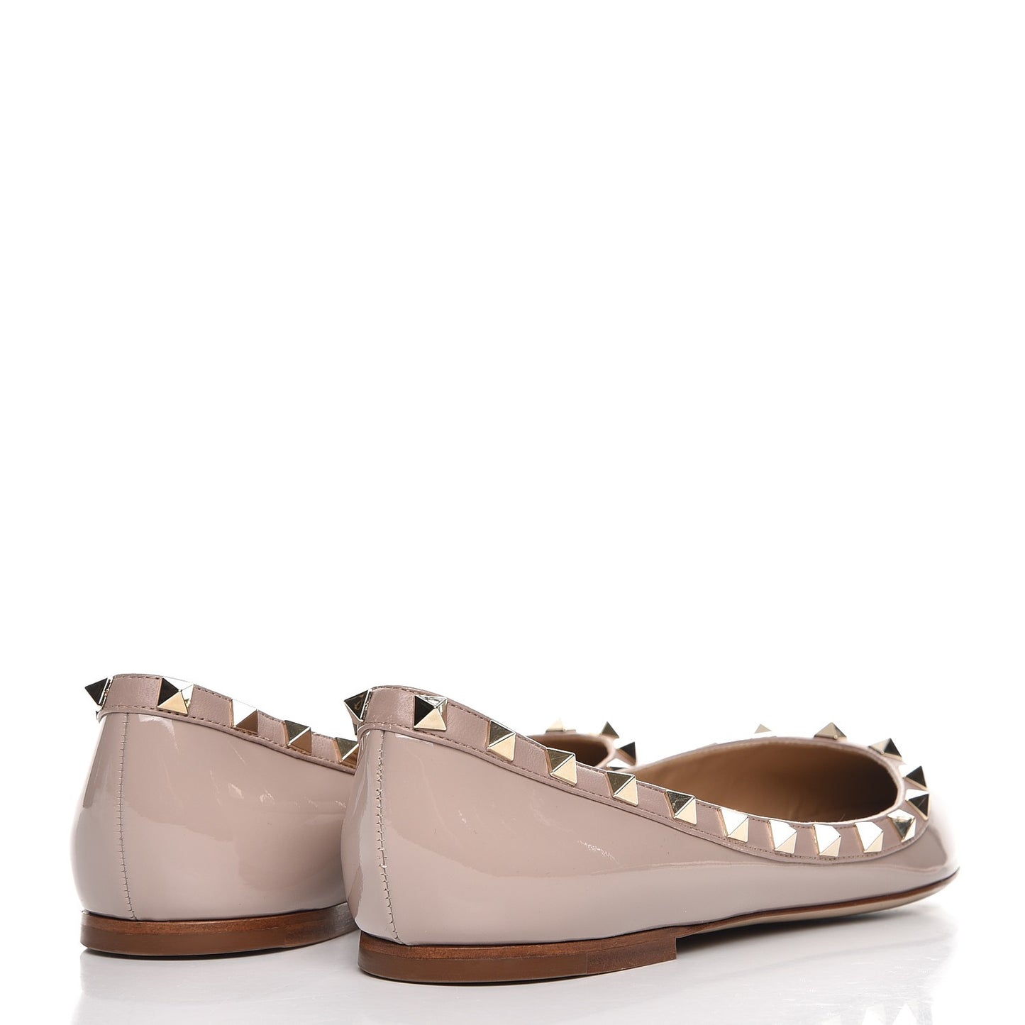 Patent Rockstud Ballerina Flats 40 Poudre