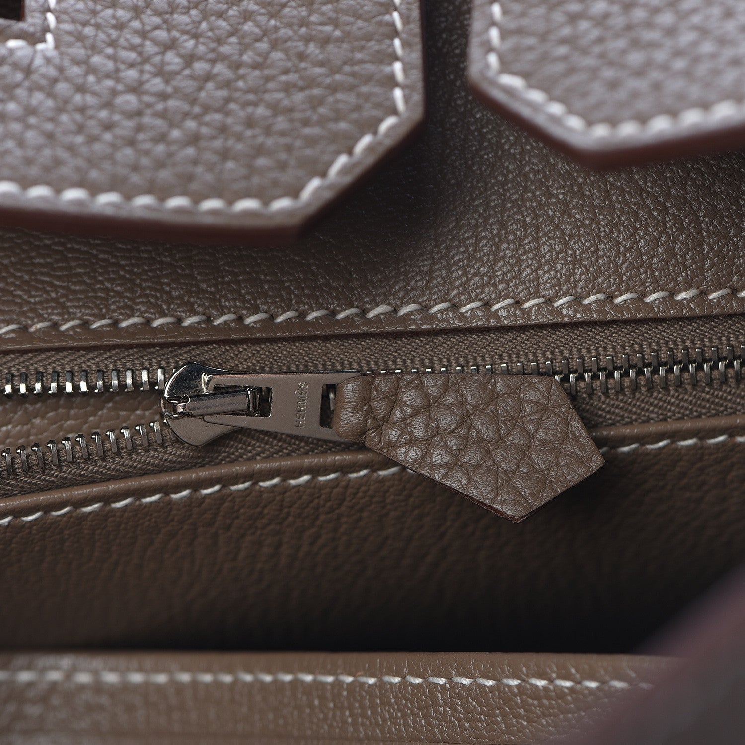 Hermes Taurillon Clemence Birkin 35 Etoupe 8 of 30