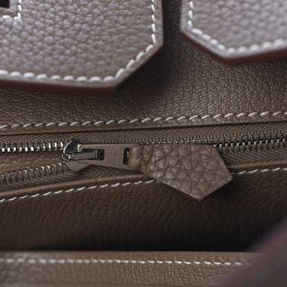 Hermes Taurillon Clemence Birkin 35 Etoupe 8 of 30
