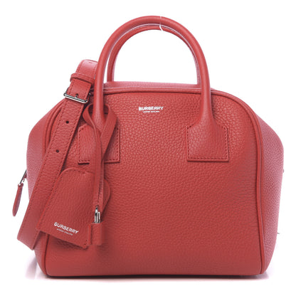 Burberry Soft Grain Calfskin Small Cube Bowling Bag Bright Red 1 of 9