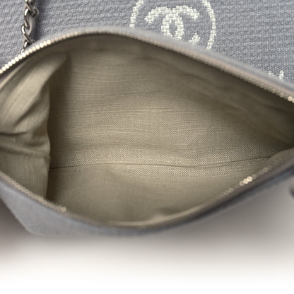 Chanel Mixed Fibers Calfskin Small Deauville Tote Grey 7 of 12