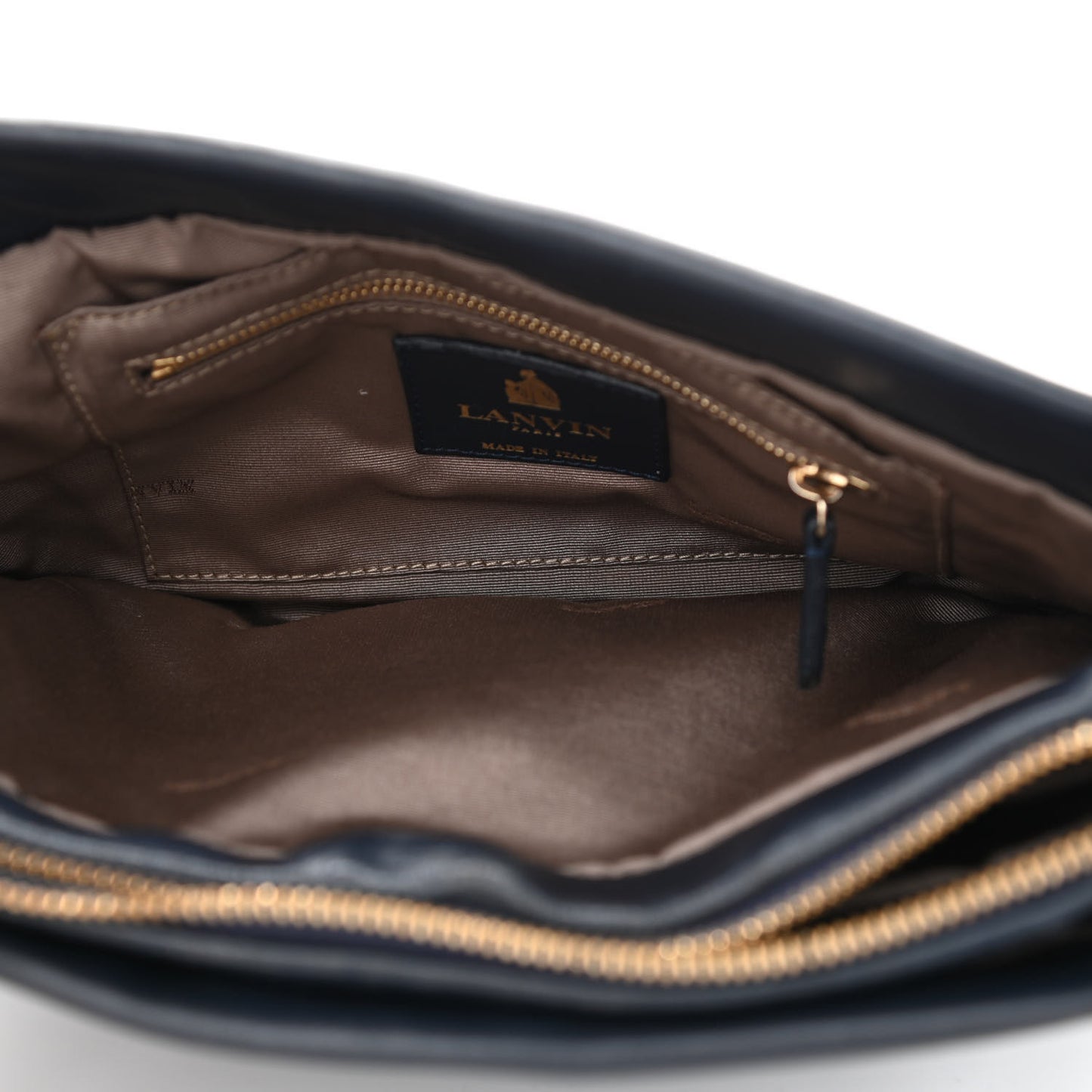 Lambskin Quilted Small Sugar Shoulder Bag Navy
