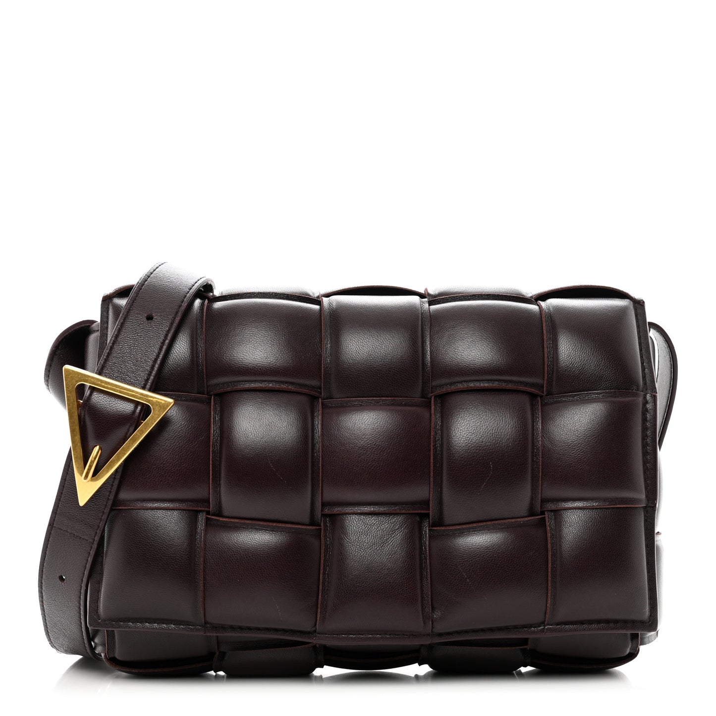 Nappa Maxi Intreccio Padded Cassette Crossbody Bag Fondant