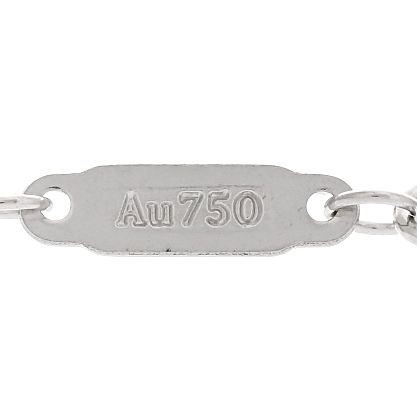 18K White Gold Small T Smile Pendant Necklace