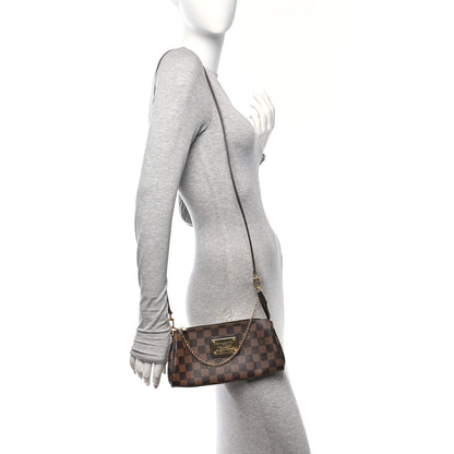 Louis Vuitton Damier Ebene Eva Clutch 2 of 9