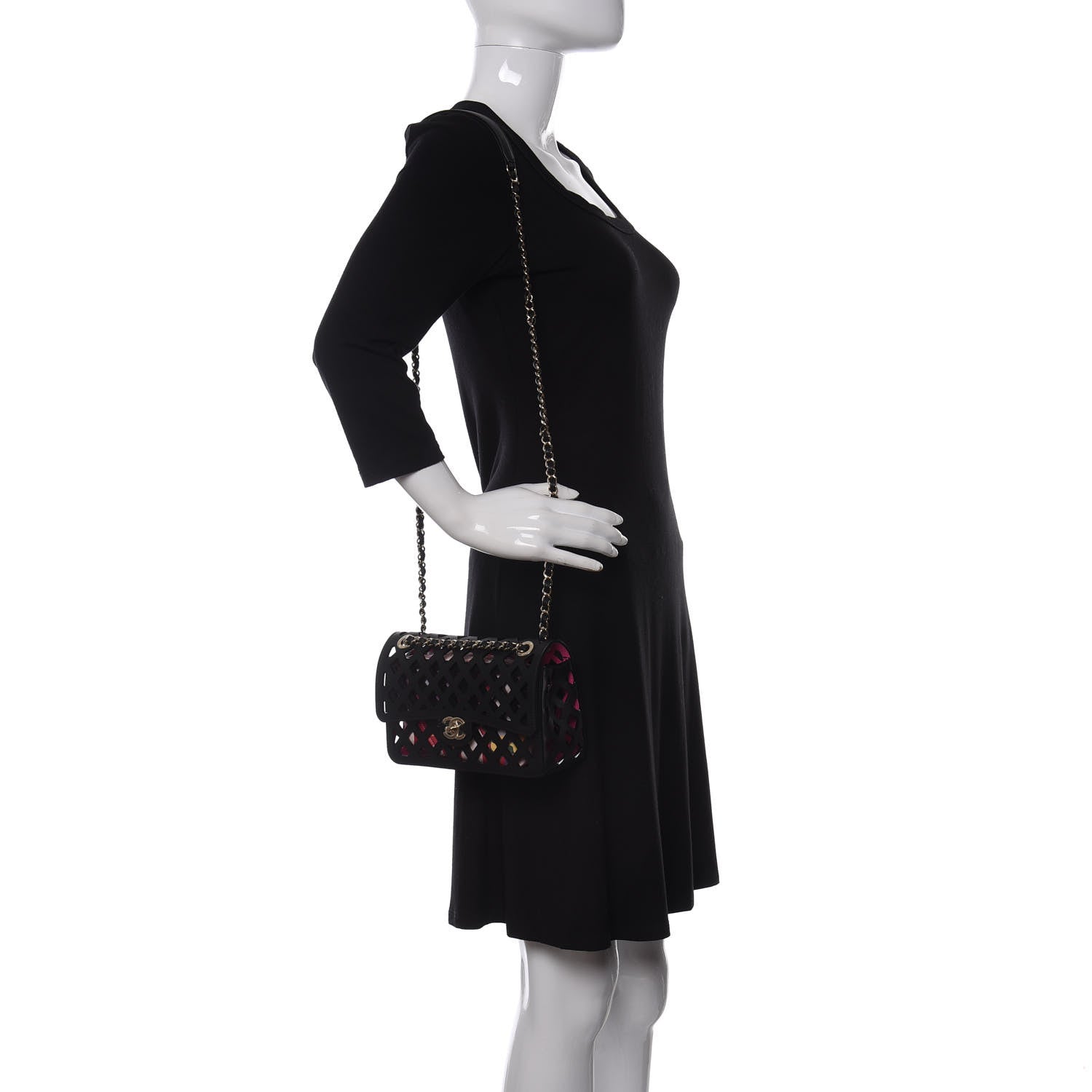 Chanel Lambskin Small Sea Through Flap Black 2 of 15
