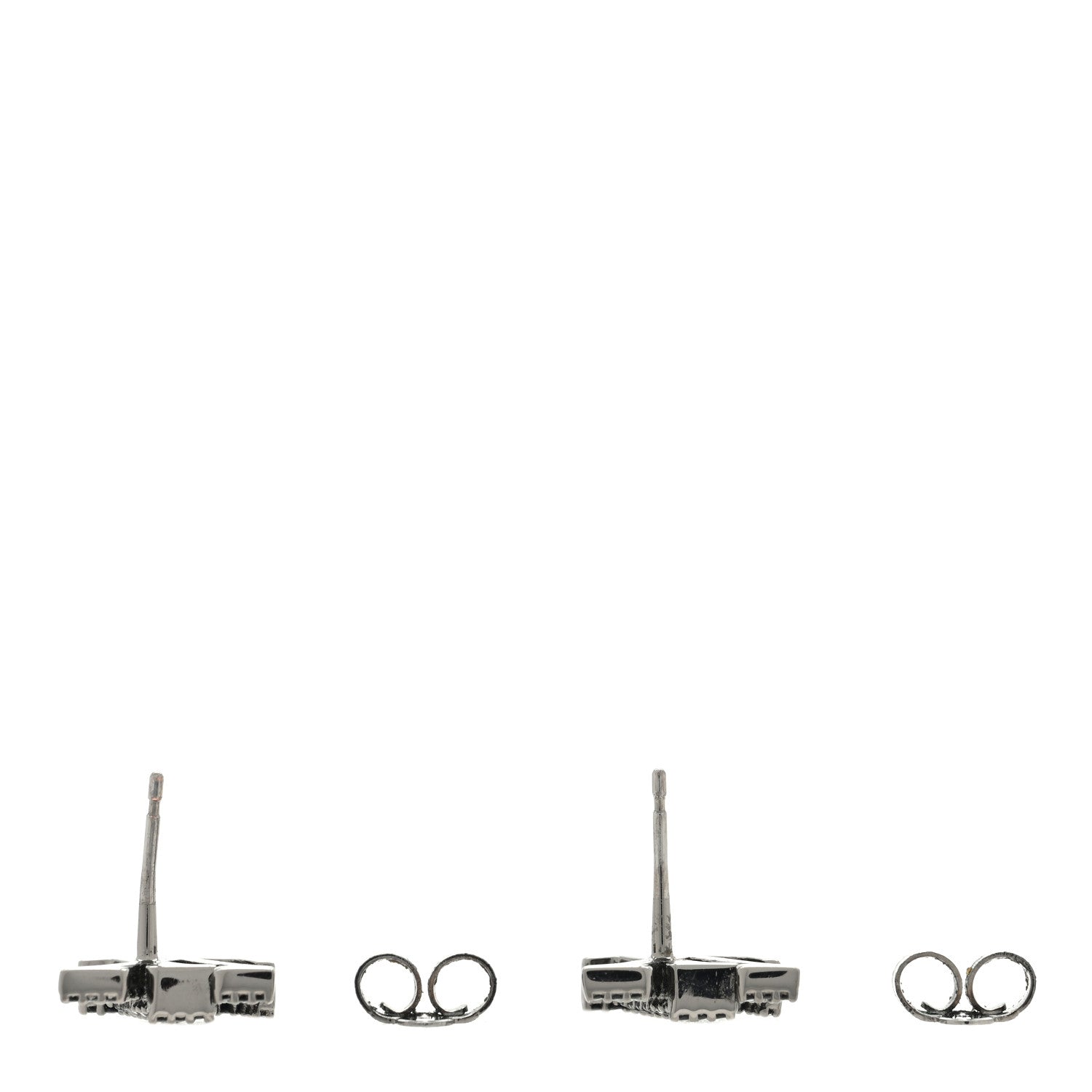 Louis Vuitton Metal Crystal LV Iconic Earrings Black Dore 3 of 4