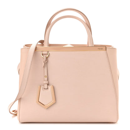 Fendi Vitello Elite Flamingo Petite 2Jours Tote Rosa Plaster 1 of 9