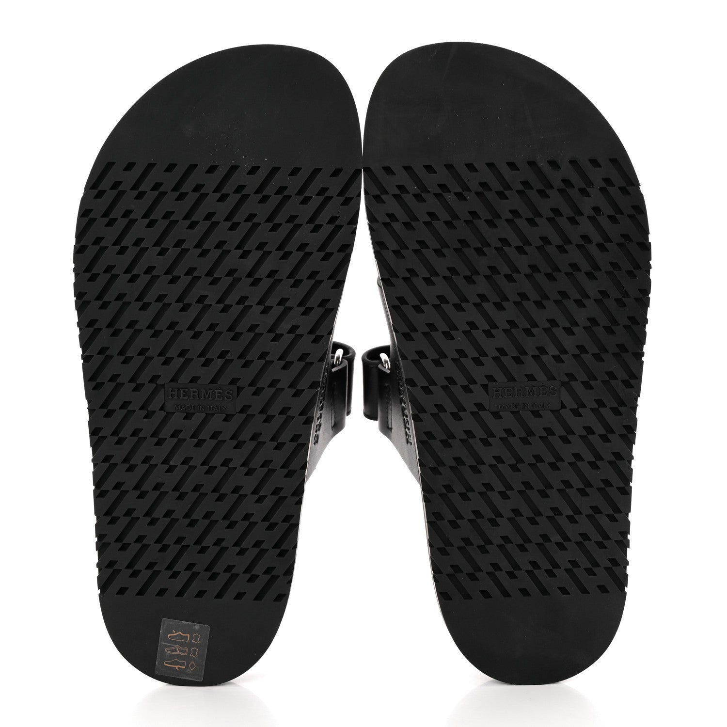 Hermes Calfskin Womens Chypre Sandals 36.5 Black 5 of 11