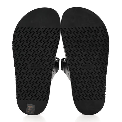 Hermes Calfskin Womens Chypre Sandals 36.5 Black 5 of 11