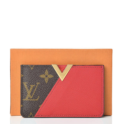 Louis Vuitton Calfskin Monogram Kimono Tote Card Holder Cherry 8 of 8