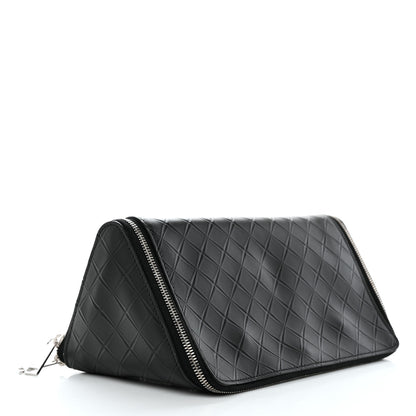 Bottega Veneta Calfskin Intarsio Toiletry Case Black 4 of 7
