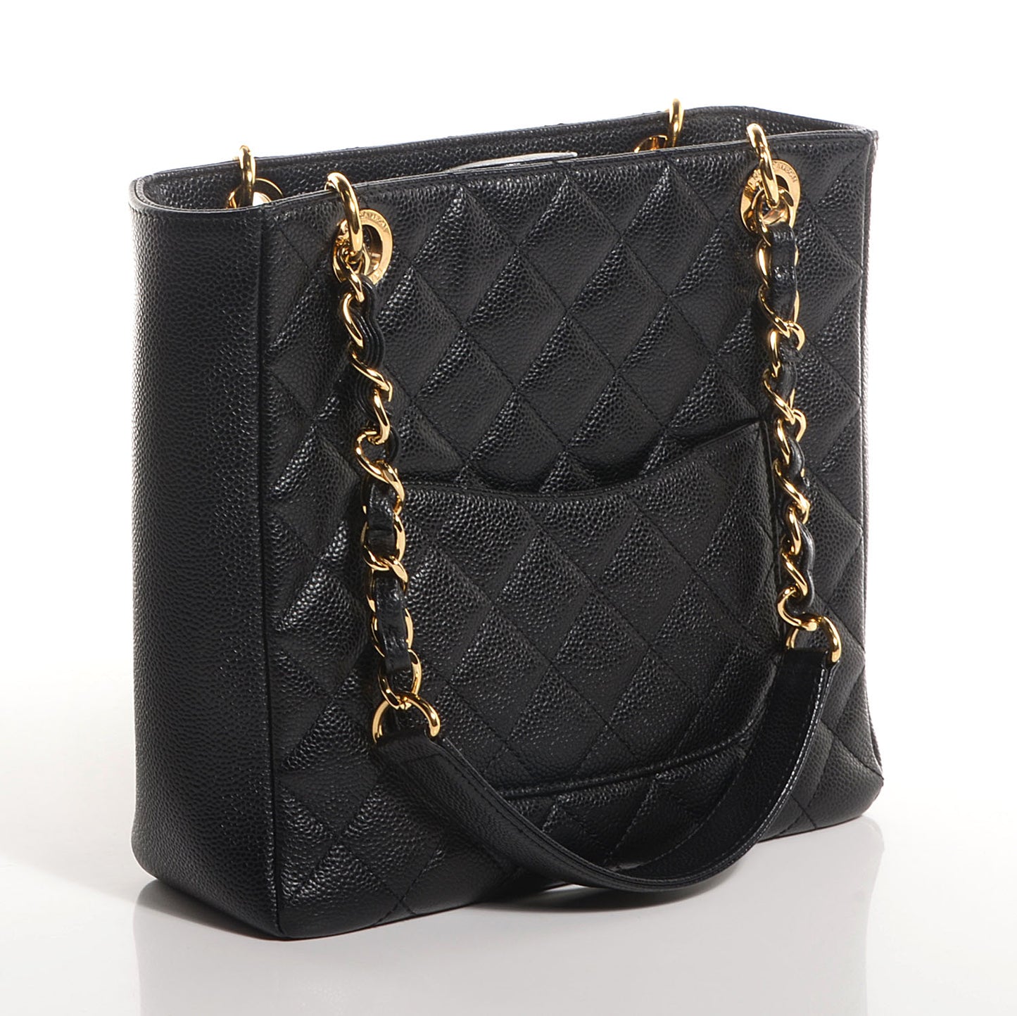 Caviar Petit Shopping Tote PST Black