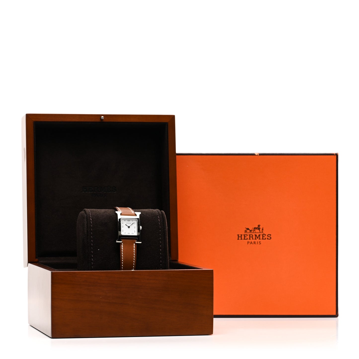 Stainless Steel Barenia 21mm Heure H Hour Quartz Watch Fauve