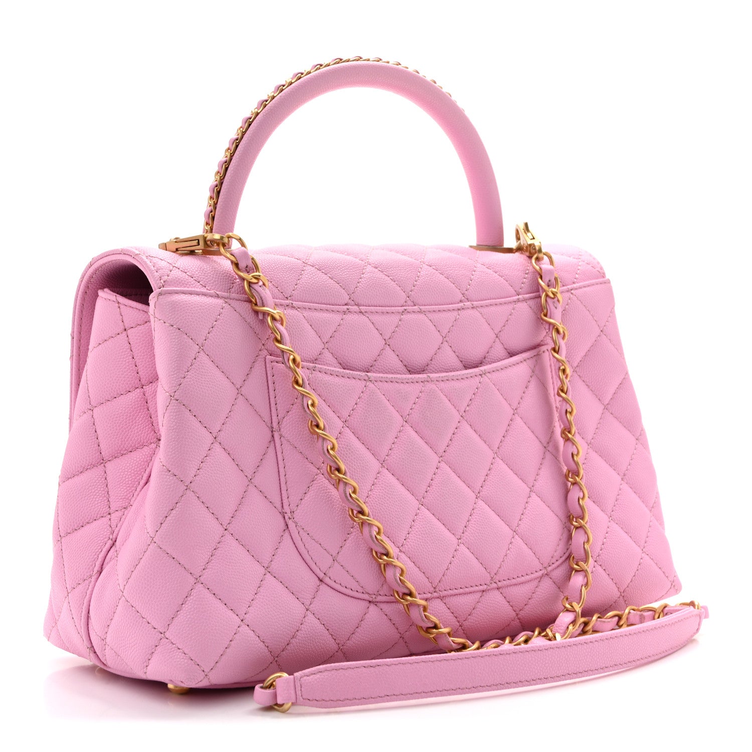 Chanel Caviar Quilted Small Coco Chain Handle Flap Lilac 3 of 13