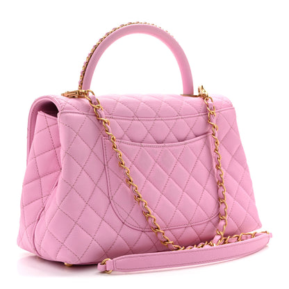 Chanel Caviar Quilted Small Coco Chain Handle Flap Lilac 3 of 13