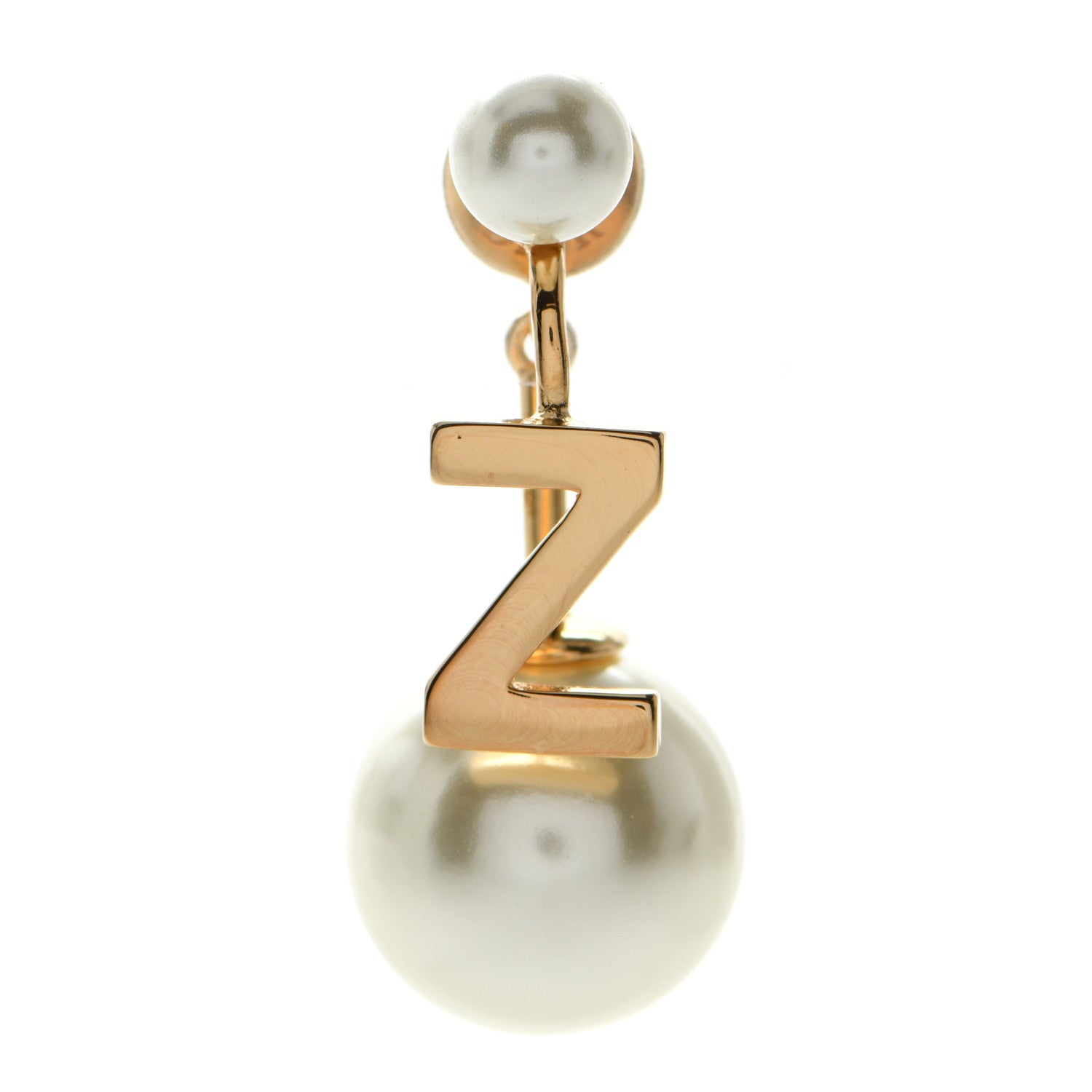Christian Dior Pearl My ABCDior Z Tribale Earring Gold 1 of 4