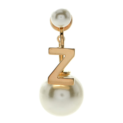 Christian Dior Pearl My ABCDior Z Tribale Earring Gold 1 of 4