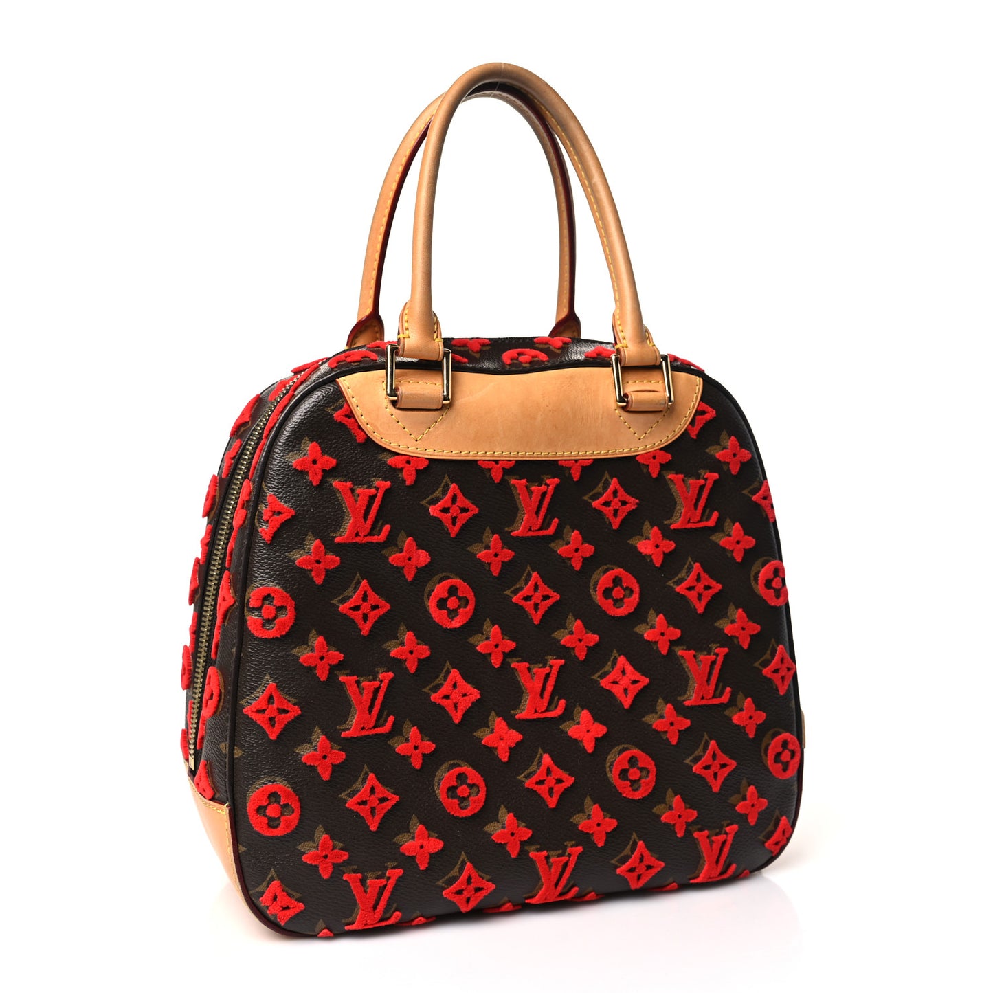 Monogram Tuffetage Deauville Cube Red