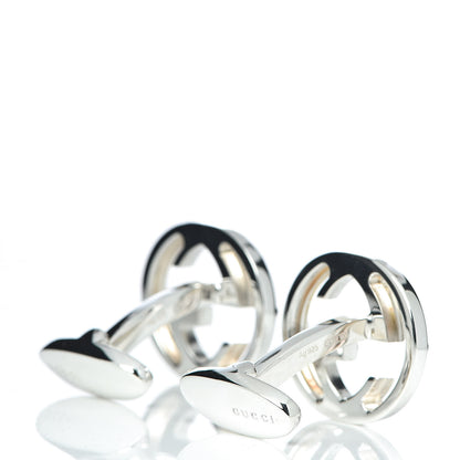 Gucci Sterling Silver Interlocking G Cufflinks 3 of 5