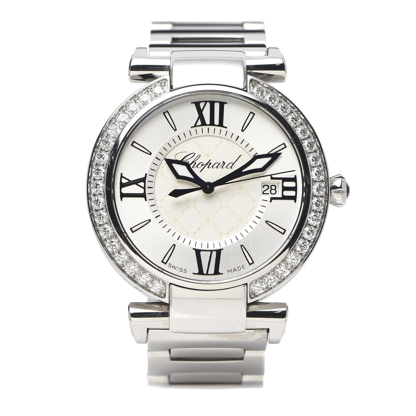 Stainless Steel Diamond Bezel Mother of Pearl 36mm Imperiale Quartz Watch