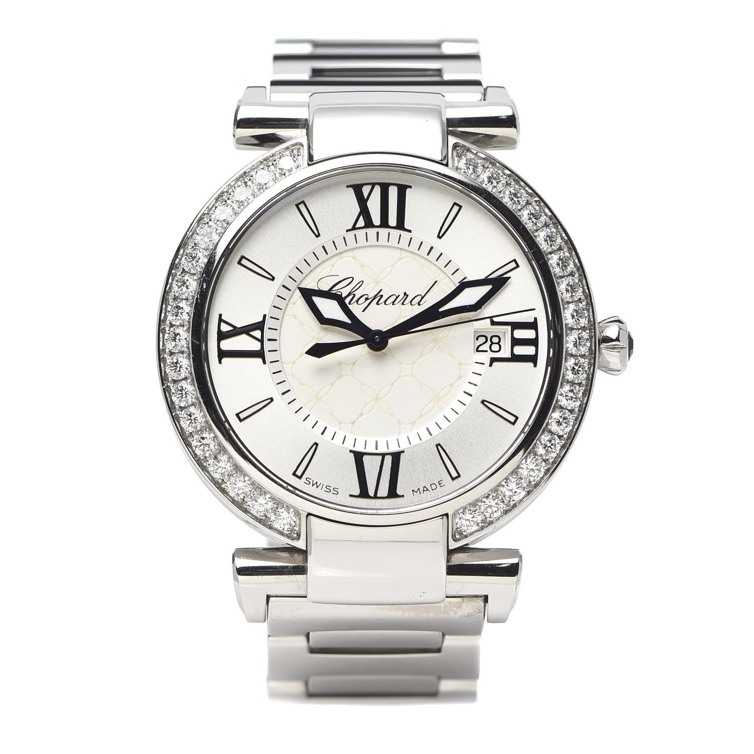 Chopard Stainless Steel Diamond Bezel Mother of Pearl 36mm Imperiale Quartz Watch 1 of 7