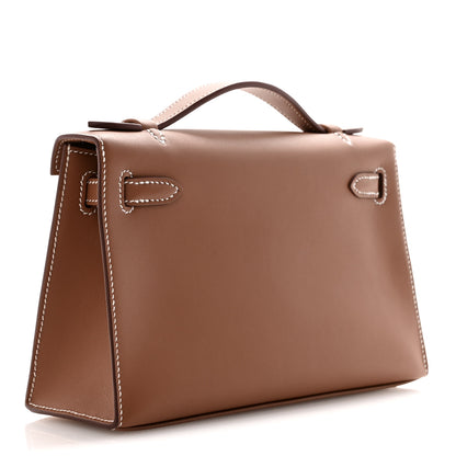 Hermes Swift Kelly Pochette Clutch Gold 3 of 11