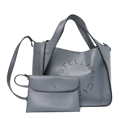 Stella McCartney Eco Alter Nappa Perforated Logo Crossbody Thunder 3 of 10