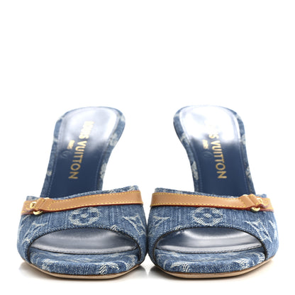 Louis Vuitton Denim Monogram Neo Revival Mules 38 3 of 9