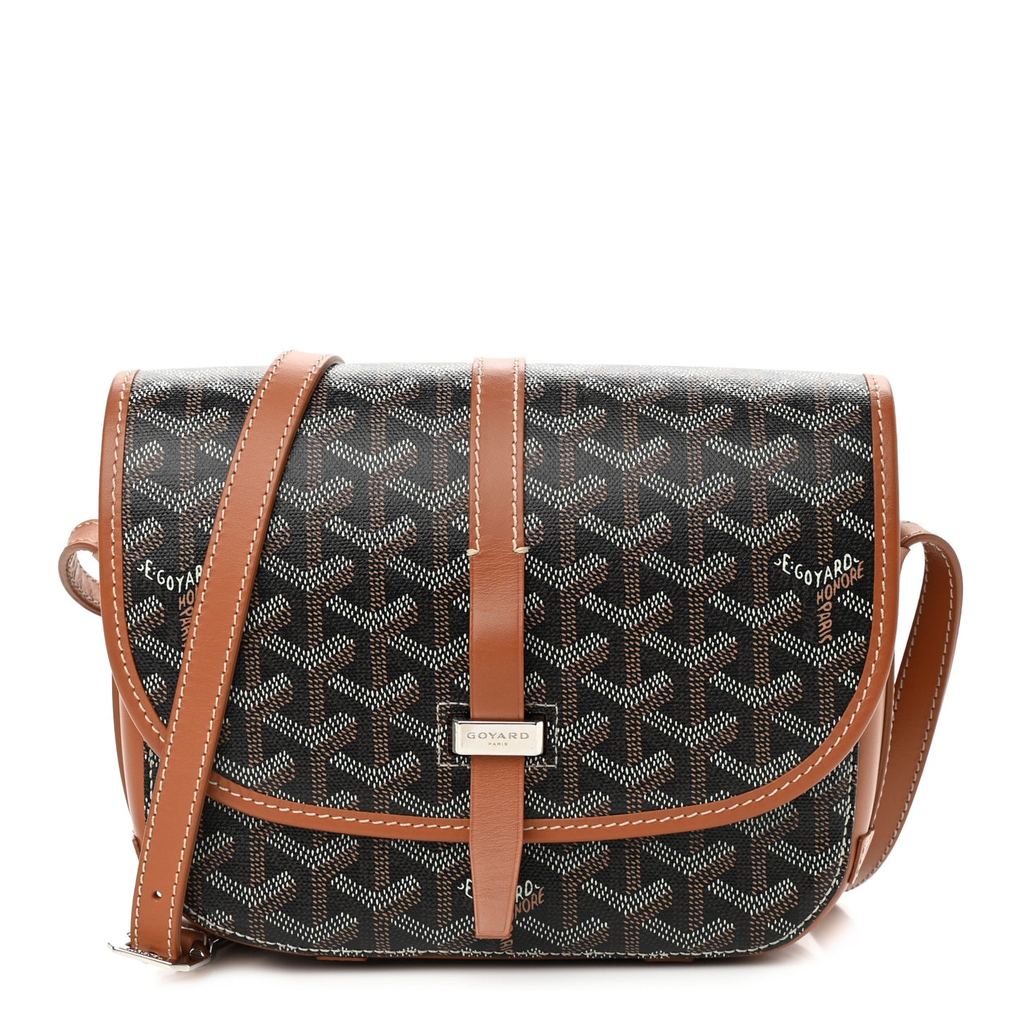 Goyardine Belvedere II PM Messenger Bag Black Gold