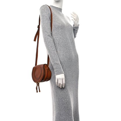 Chloe Grained Calfskin Small Marcie Saddle Bag Tan 2 of 8
