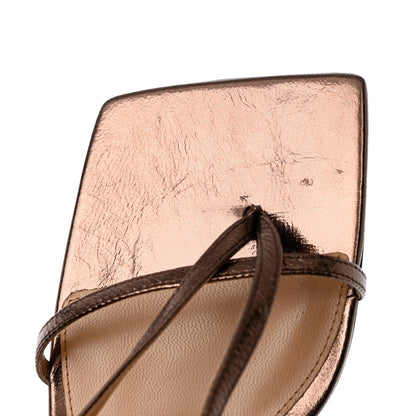Bottega Veneta Metallic Lambskin Stretch Multi Strap 90mm Sandals 38 Fondant 10 of 11