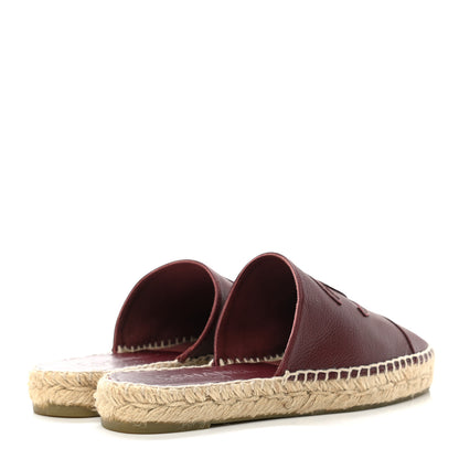 Chanel Calfskin CC Espadrille Mules 37 Burgundy 4 of 9
