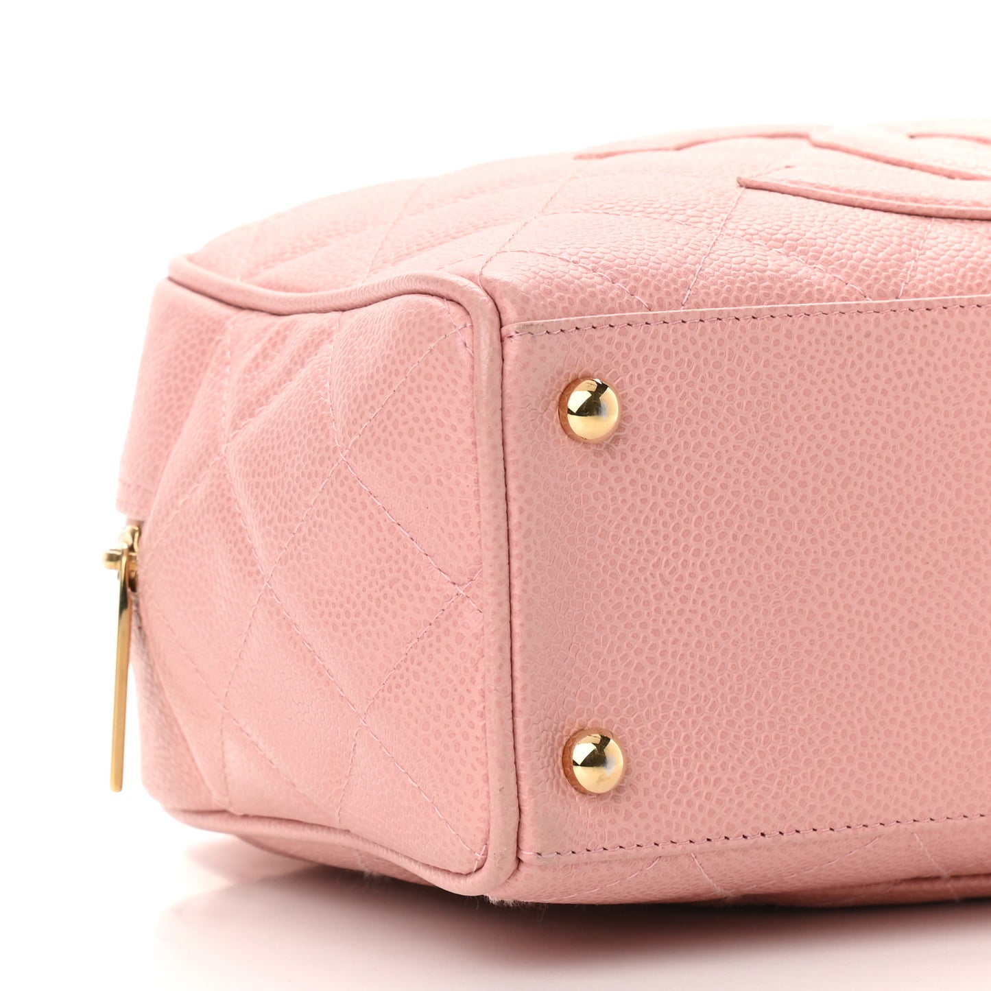 Caviar Quilted Small Bowler Pink