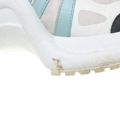 Louis Vuitton Calfskin Technical Nylon LV Archlight Sneakers 38.5 White Blue Gris 17 of 20