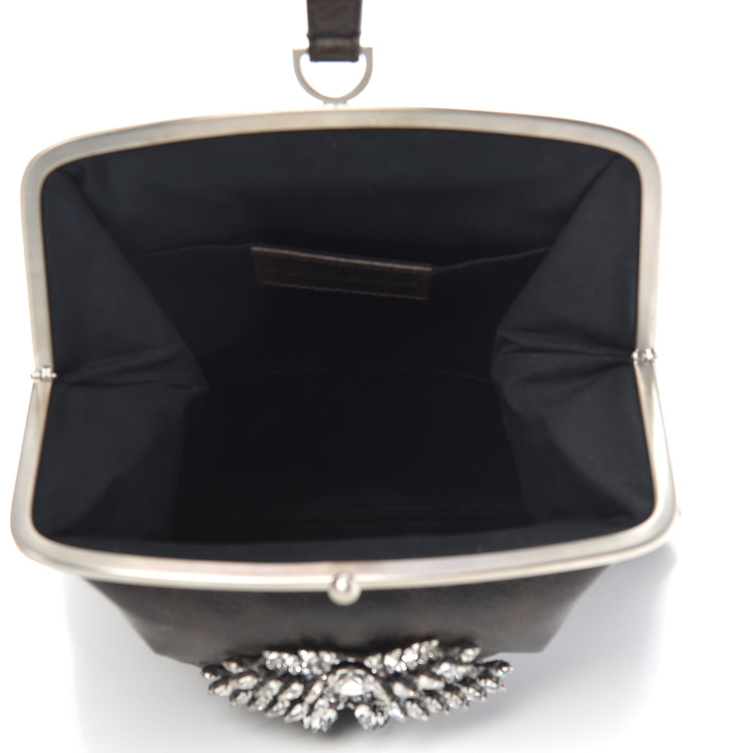 Balenciaga Chevre Embellished Crystal Small Aumonière Wristlet 5 of 11