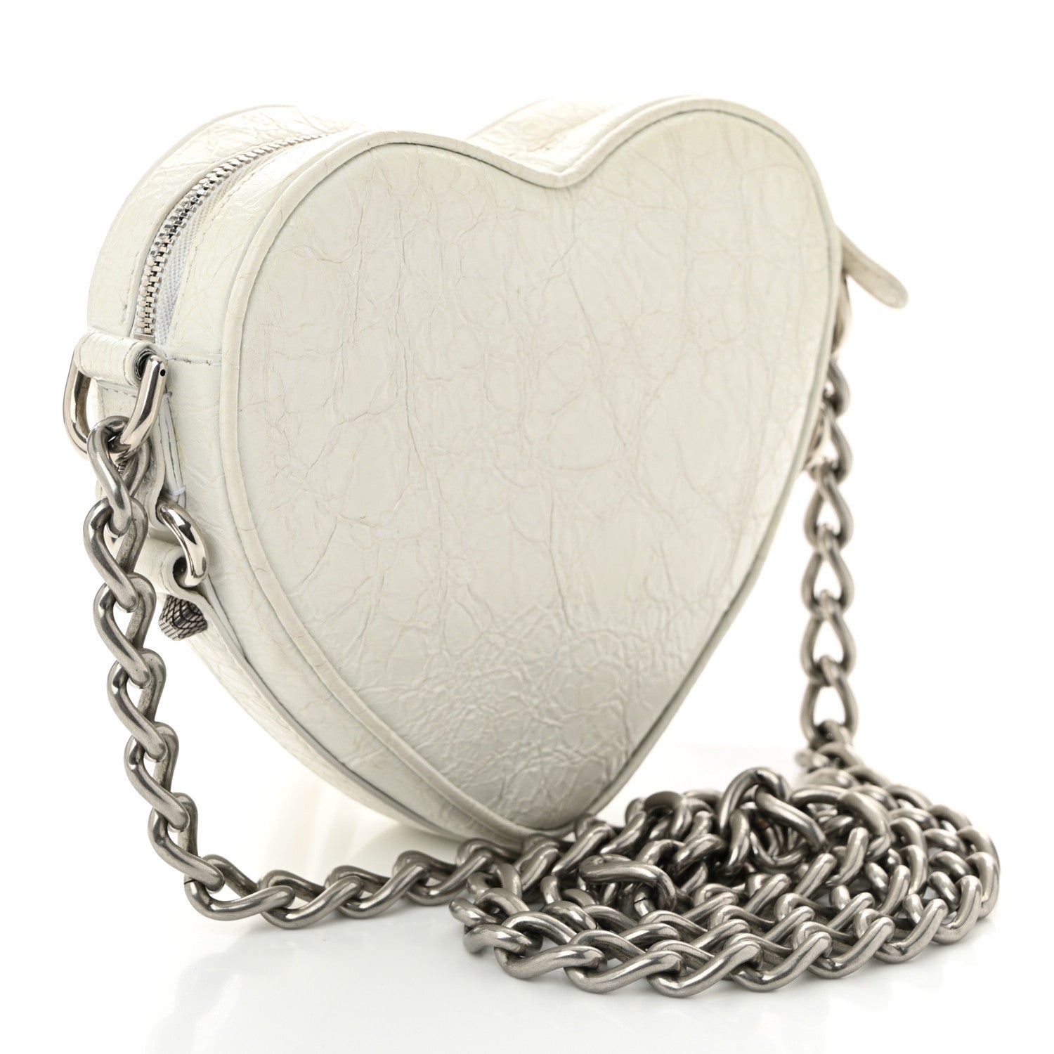 Balenciaga Agneau Arena Mini Le Cagole Heart Bag Optic White 3 of 11