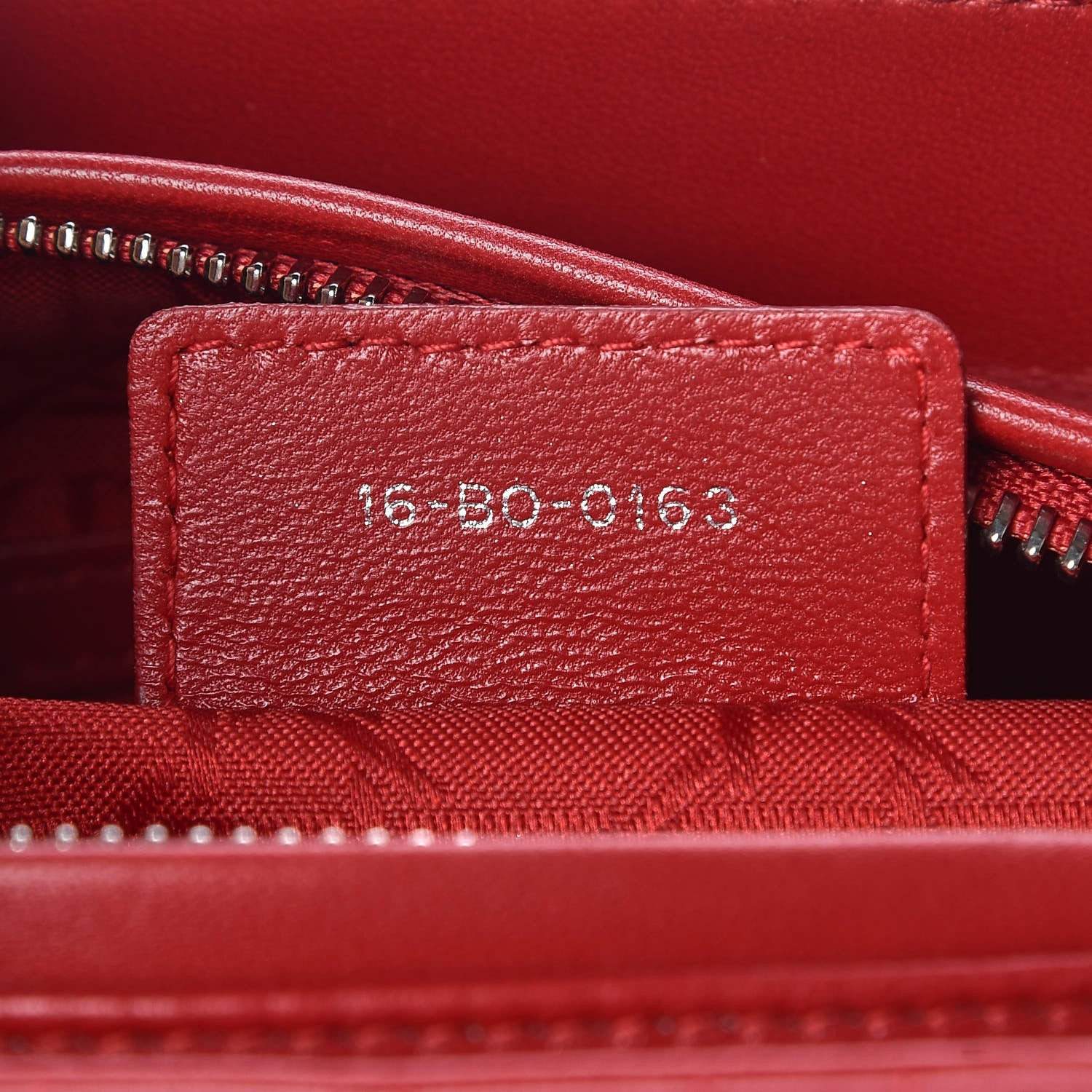 Christian Dior Lambskin Cannage Medium Lady Dior Red 8 of 11