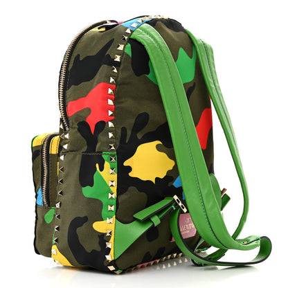 Valentino Garavani Nylon Psychedelic Camouflage Medium Rockstud Backpack Multicolor 3 of 12