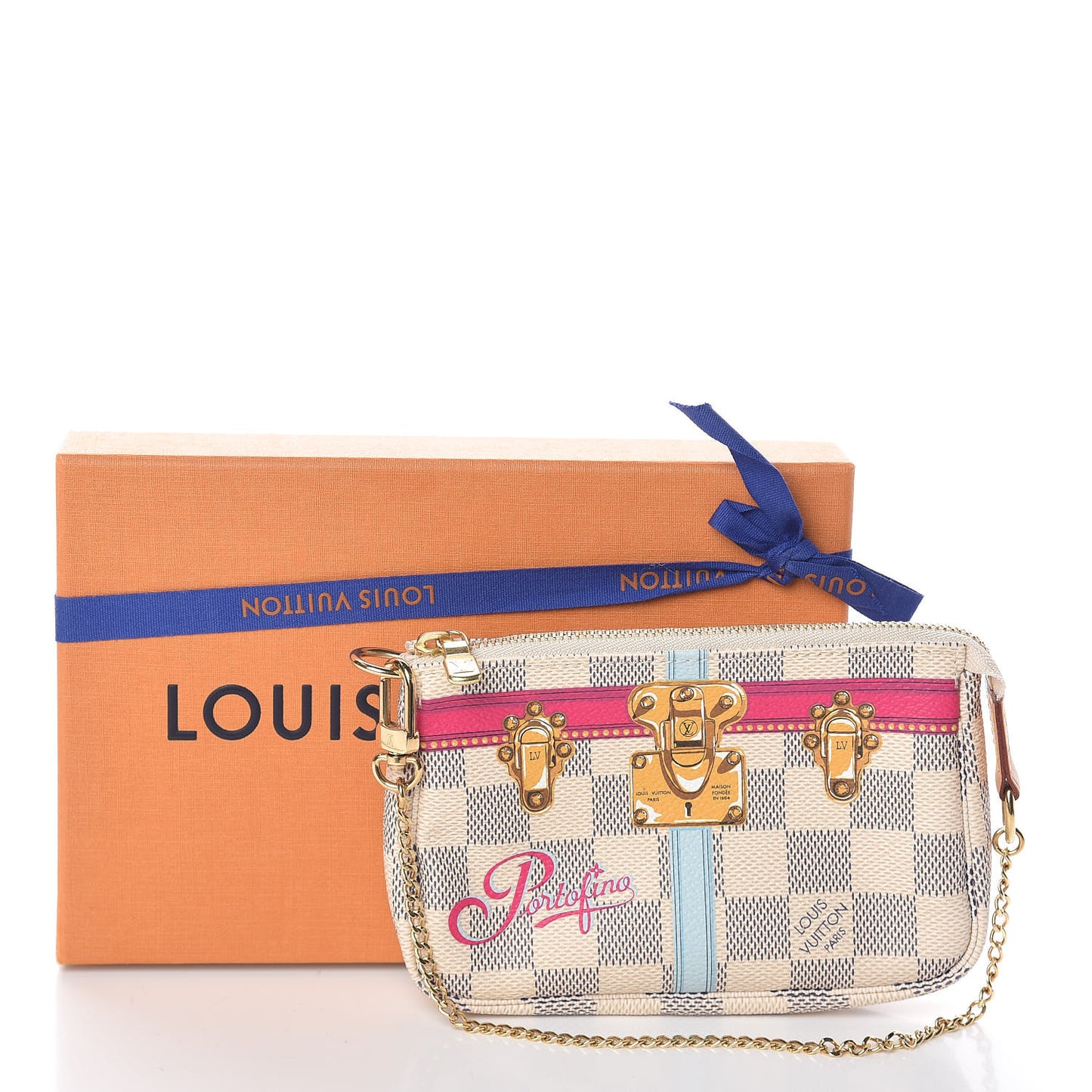 Damier Azur Summer Trunks Newport Beach Mini Pochette Accessories