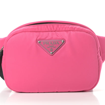 Prada Tessuto Nylon Soft Padded Belt Bag Fuxia 9 of 12