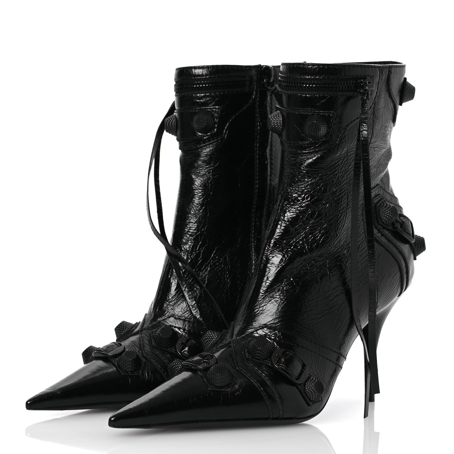 Balenciaga Agneau Arena Cagole 70mm Ankle Boots 38 Black 4 of 12