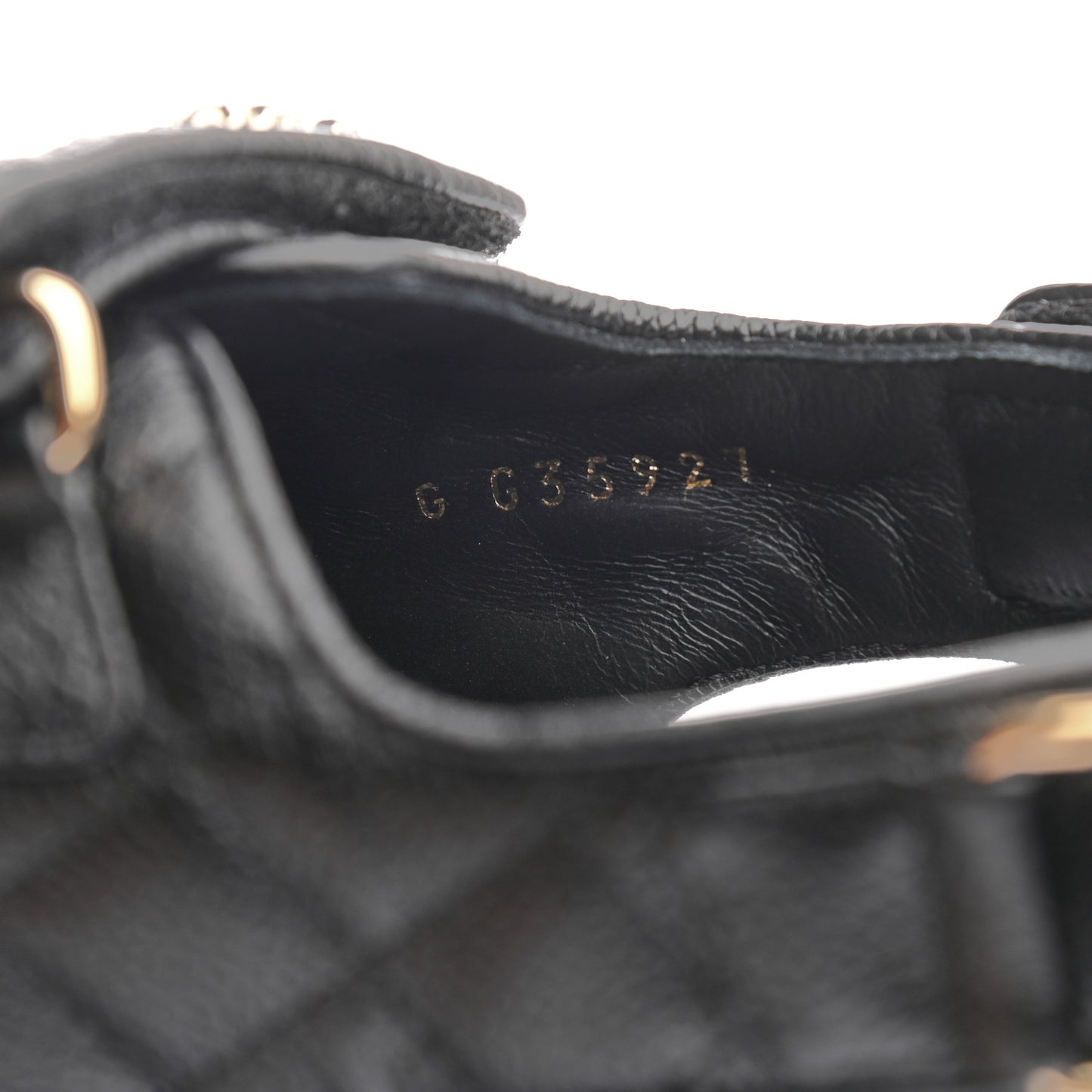 Grained Calfskin Velcro Dad Sandals 38 Black