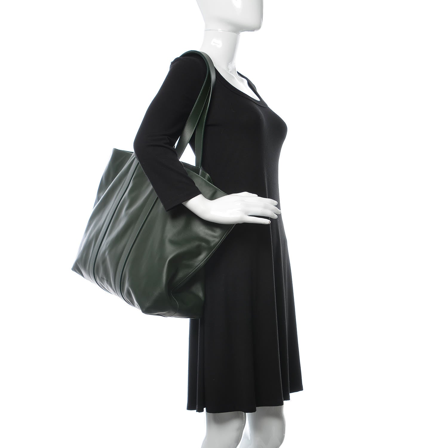 Mansur Gavriel Calfskin East West Shopping Tote Moss 2 of 8
